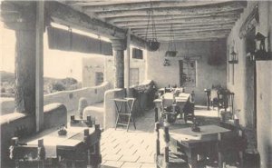 Dining Porch, Torrey Pines Lodge, La Jolla, CA Albertype c1930s Vintage Postcard