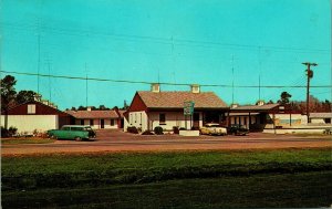 Jacksonville Norte Carolina Nc Costa Motel Cars 1960s Unp Vtg Cromo Postal