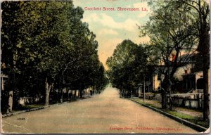 View on Crocket Street, Shreveport LA c1914 Vintage Postcard T55