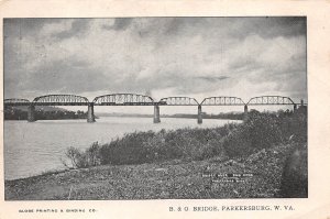 Parkersburg West Virginia B. & O. Bridge, B/W Photo Print Vintage PC U12343