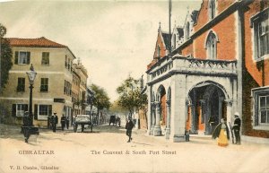 c1910 Postcard; Gibraltar, The Convent & South Port Street, unposted