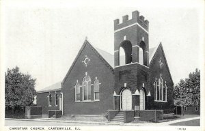 Vintage Postcard Christian Church Carterville IL Williamson County