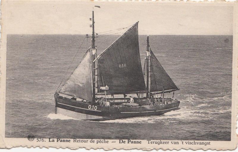 B79632 la panne de panne belgium retour de peche ship   front/back image