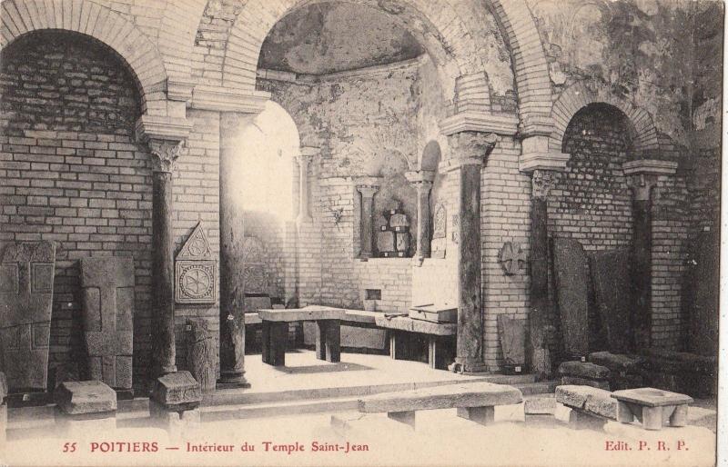 BF16929 poitiers interieur du temple saint jean france front/back image