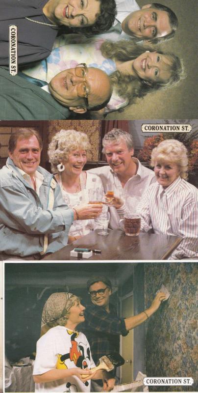 Jack & Vera Duckworth 3x Coronation Street Postcard s