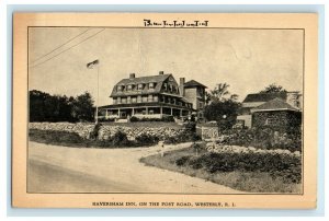 1920 Haversham Inn on the Post Road, Westerly Rhode Island RI Postcard