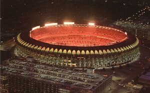 Vintage Postcard Busch Memorial Stadium From Gateway Arch St. Louis Missouri MO