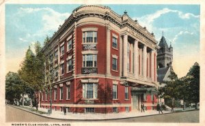 Lynn Massachusetts, 1917 Womens Club House North Shore Academy, Vintage Postcard