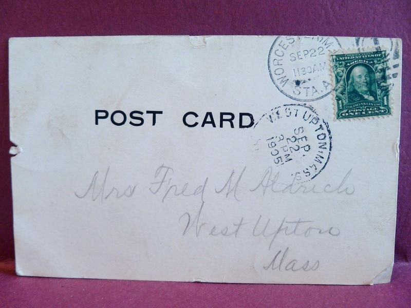 Old postcard  1905 Church Worcester, MA