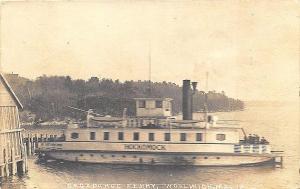 Woolwich ME Sagadahoc Ferry RPPC Postcard