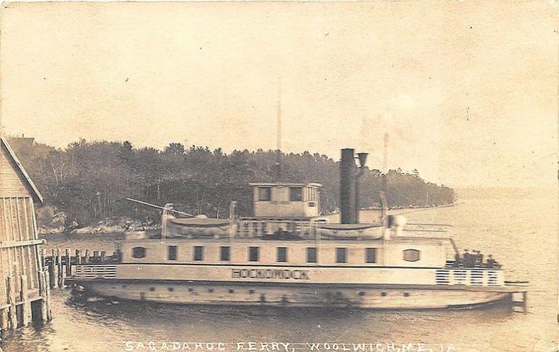 Woolwich ME Sagadahoc Ferry RPPC Postcard