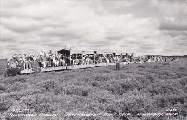 Michigan Newberry Toonerville Trolley Tahquamenon Boat Trip Real Photo