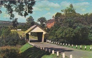 Covered Bridge Schoolhouse Covered Bridge at Lyndon Vermont