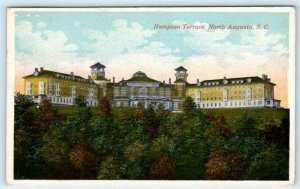 NORTH  AUGUSTA, South Carolina SC ~ HAMPTON TERRACE HOTEL 1914 Burned Postcard