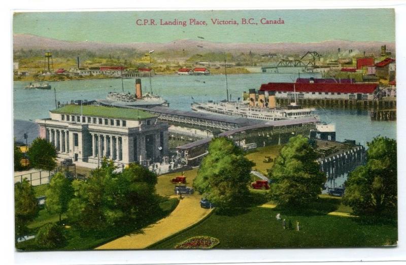 CPR Steamer Landing Place Victoria British Columbia BC Canada 1946 postcard