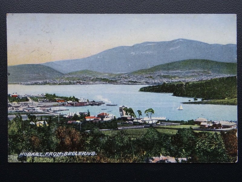 Australia Tasmania HOBART From Bellerive c1907 Postcard by J. Walsh & Sons