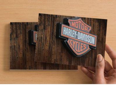 Set of 6 Fine Art Photography Postcard Harley Davidson Sign in West Jordan Utah