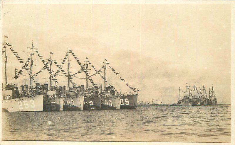 1920s US Navy Military Ships RPPC real photo postcard 10292