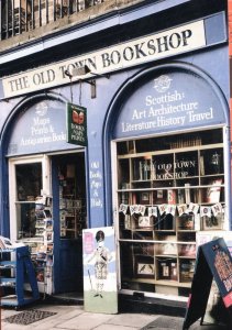 Old Town Bookshop Scottish Book Shop Military Sign Edinburgh Postcard