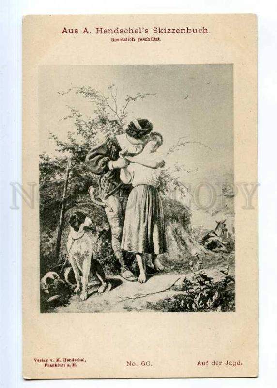 189348 Kiss of Hunter HUNT Pointer by Hendschel Vintage PC