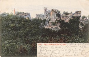 Alt-Grafendahn Pfalz Castle Ruins Germany Vintage Postcard 1904 Posted