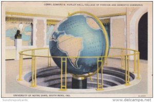 Indiana South Bend Lobby With Large Globe Edward N Hurley Hall University Of ...