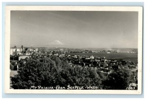 Mount MT Rainier From Seattle Wa Washington Real Photo RPPC Postcard (AC3)