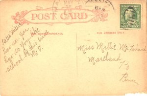 auto romance postcard: A Bad Puncture