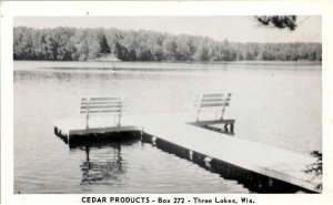 Three Lakes, Wisconsin - View of the Lake from the Dock - c1930