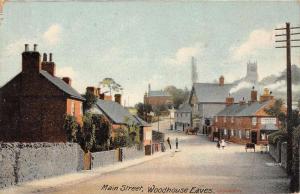 Woodhouse Eaves England UK Main Street Scene Antique Postcard K98139