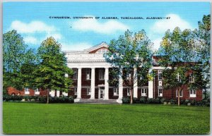Gymnasium University of Alabama Tuscaloosa Alabama Landscape Grounds Postcard
