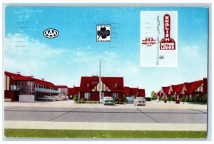 1958 English Village Motor Lodge Exterior Hotel Kellogg Wichita Kansas Postcard 