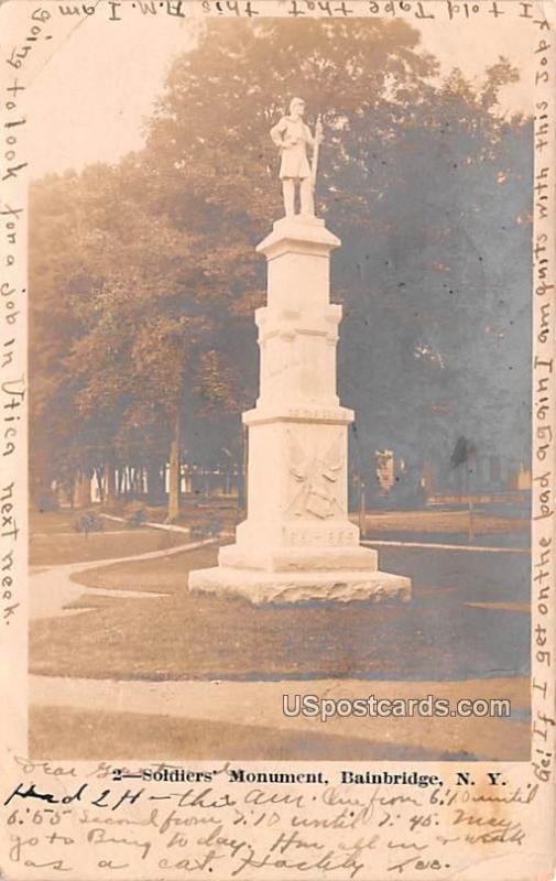 Soldiers Monument Bainbridge NY 1907