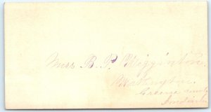 c1880s Name Calling Card Miss Dora Brouillette Fancy Trade Card Business C31