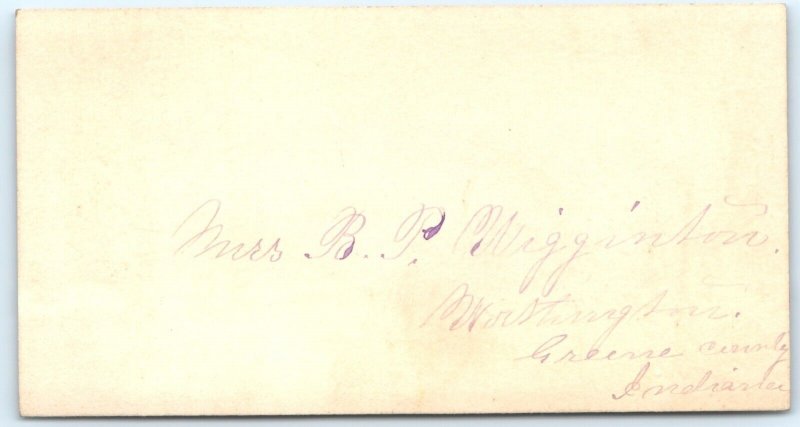 c1880s Name Calling Card Miss Dora Brouillette Fancy Trade Card Business C31