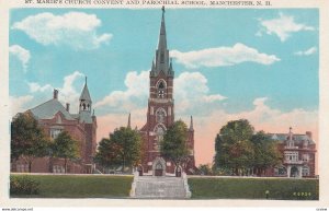 MANCHESTER , New Hampshire , 1910s ; St. Marie's Church Convent & Parochial S...
