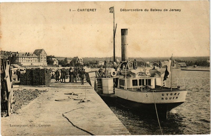 CPA CARTERET - Debarcadere du Bateau de Jersey (128108)