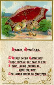 Greeting - Easter. Chick(s)