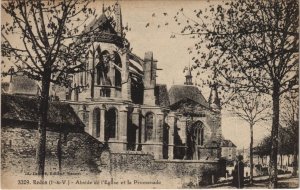 CPA Redon Abside de l'Eglise et la Promenade (1236693)