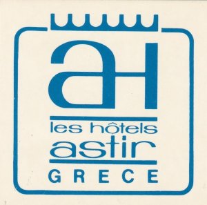 Greece Astir Les Hotels Astir Vintage Luggage Label sk3410