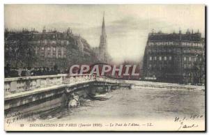 Old Postcard From Paris Floods Bridge From 39Alma & #