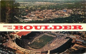 Postcard Colorado Boulder Flagstaff Drive Business District Ball Stadium 23-8666