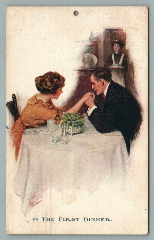 PHILADELPHIA PA FLUEHR'S FURNITURE STORE ADVERTISING ANTIQUE POSTCARD 1st DINNER 