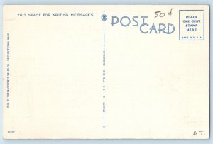 c1940's Cape Cod Auto Map Route #1 & Route #2 Cape Cod Massachusetts MA Postcard