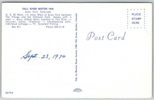 Estes Park Colorado 1970s Postcard Fall River Motor Inn Motel
