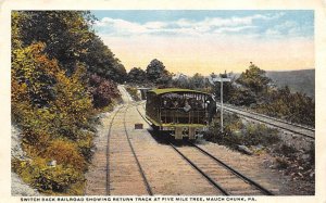 Switch Back Railroad Showing Return Track at Five Mile Tree - Mauch Chunk, Pe...