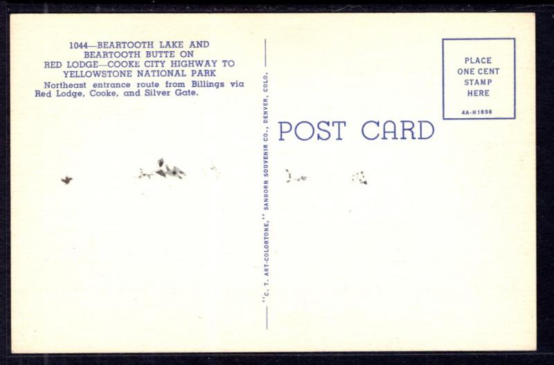 Beartooth Lake,Beartooth Butte  Near Yellowstone National Park BIN