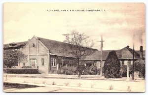 Orangeburg SC-South Carolina, Floyd Hall A & M Durham College Landmark, Postcard