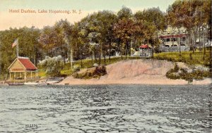 LAKE HOPATCONG NEW JERSEY~HOTEL DURBAN & BOATHOUSE~1914 W S RICHARDS POSTCARD
