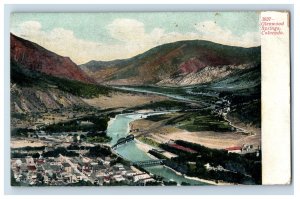 1900-06 Bird's Eye View Glenwood Springs Colorado Vintage Postcard F150E